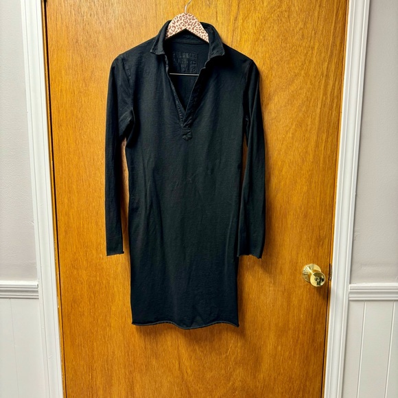Frank & Eileen Nicole Long Sleeve Henley Dress Heritage Jersey Black Small S - Picture 14 of 14